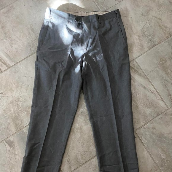 J. HILBURN SOLID GREY TWILL WOOL TROUSERS SIZE 30 - Picture 1 of 1